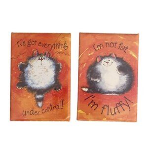 Leanin' Tree Magnificats Margaret Sherry Cat Humorous Magnets Set Of 2